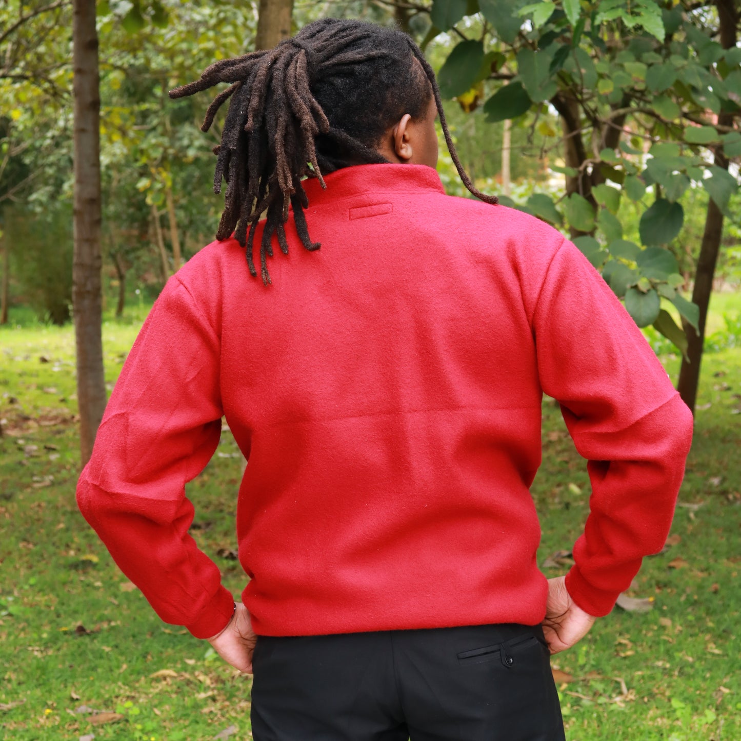 Hoodies - Maroon Fleece zip-up hoodie