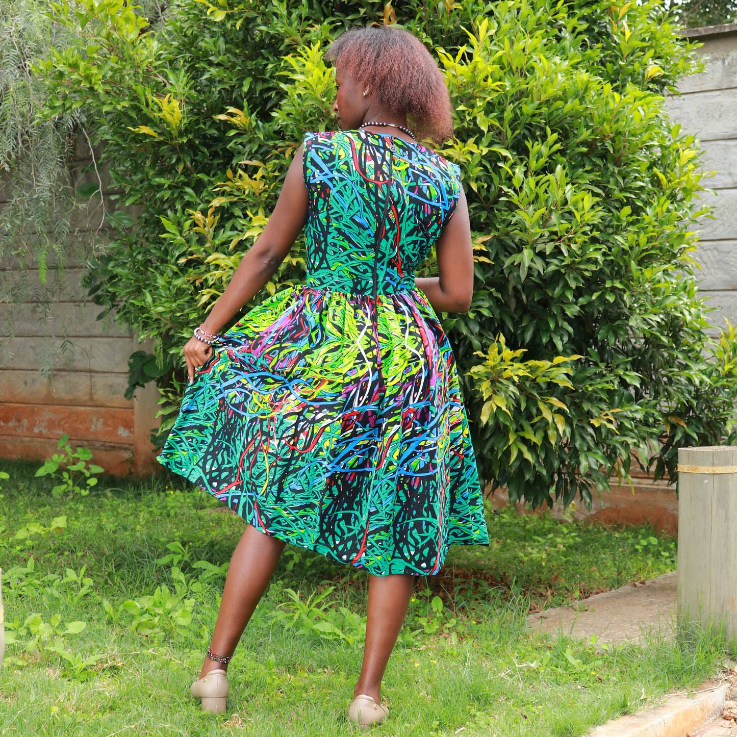 Bouffont - Turquoise with coloured prints