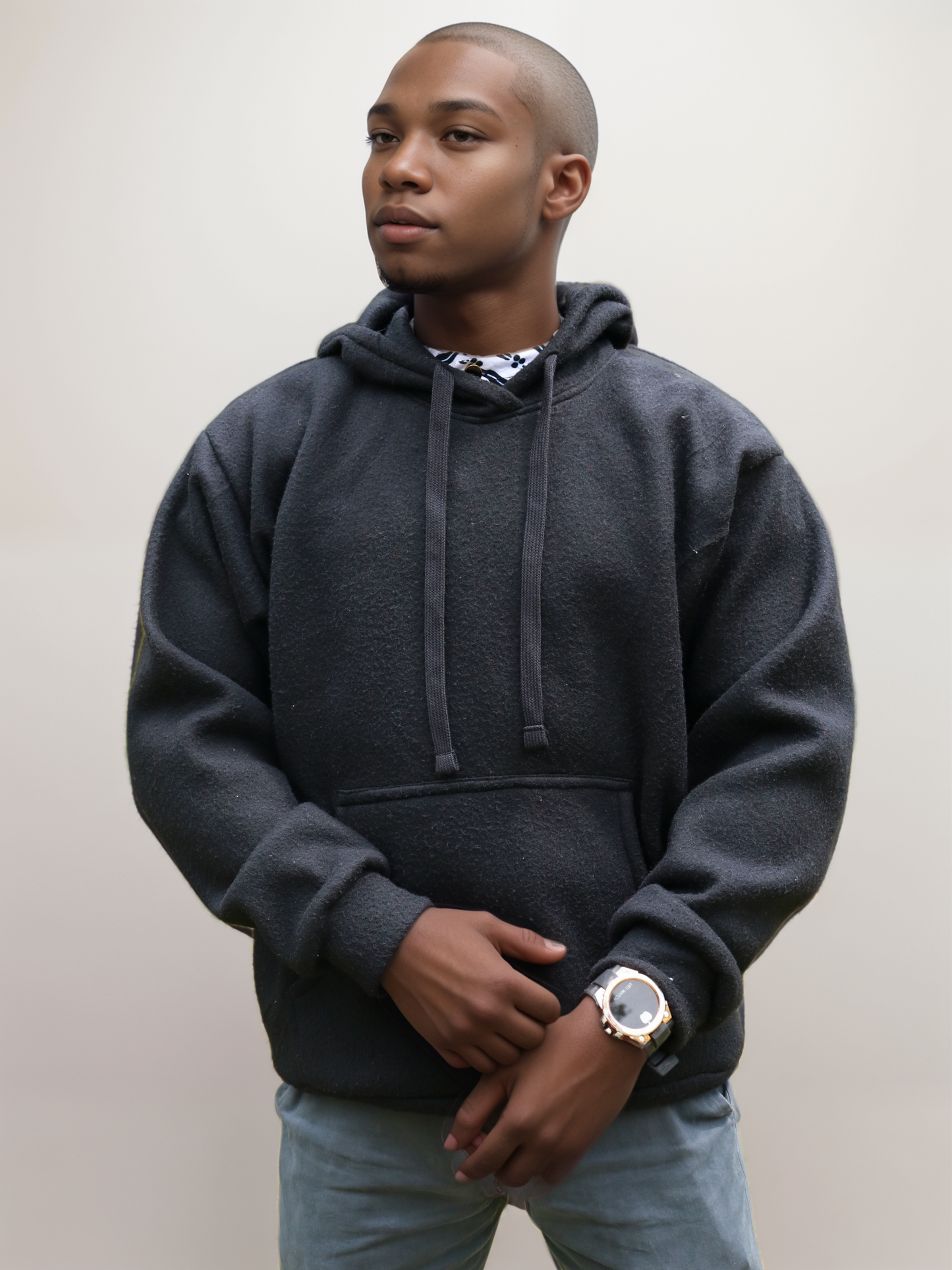 Hoodie - Black fleece hoodie