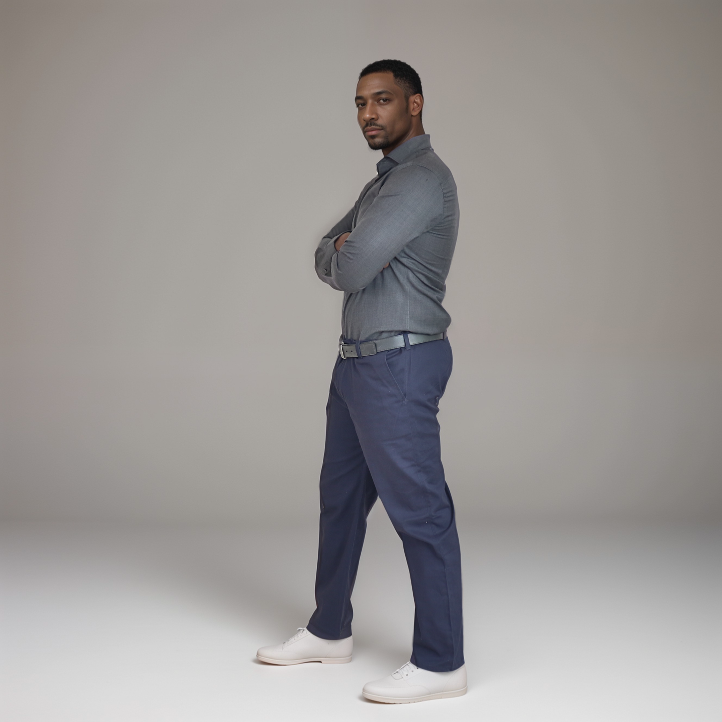 Khaki- Navy Blue soft Khaki Jeans