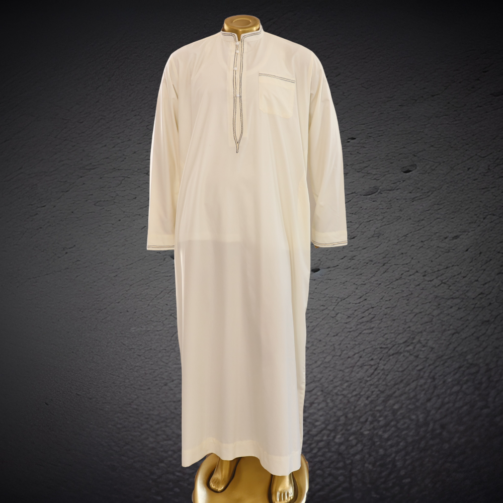 Kanzu- Zigzag embroidery