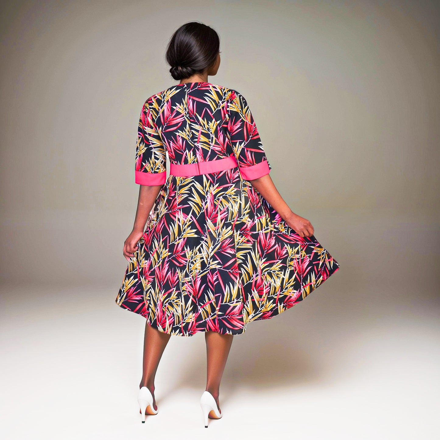 A-line-Pink Light pink black and gold