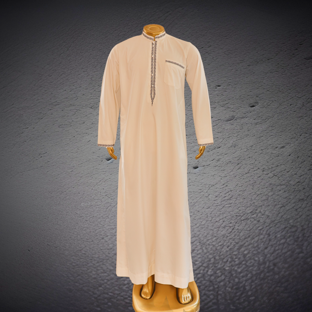 Kanzu- Floret embroidery