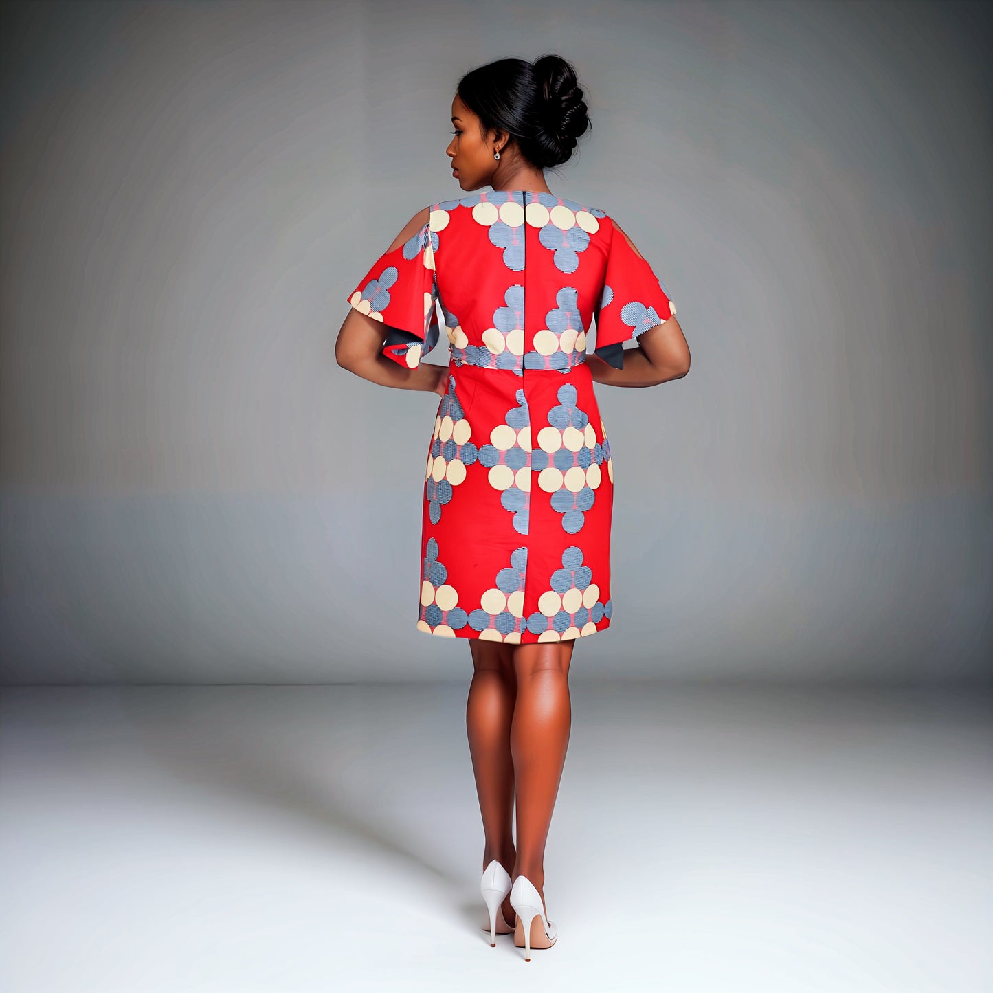 Basic-Yellow black circles and red background