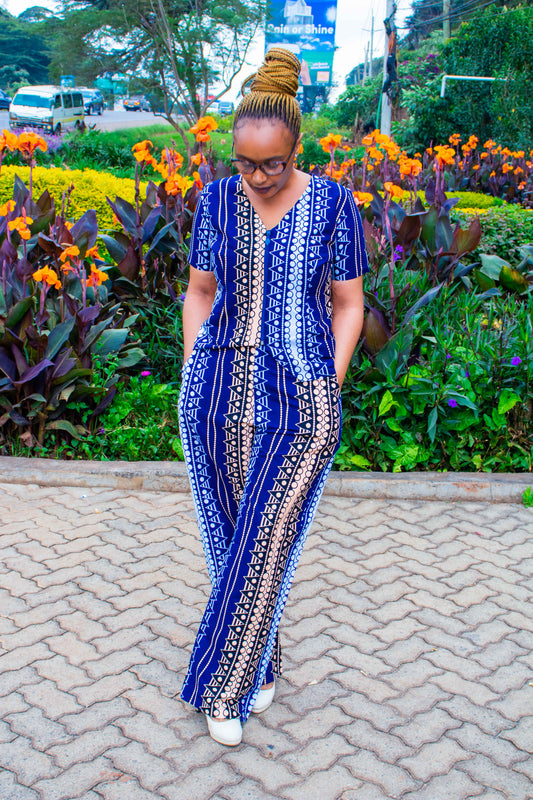 Two-Piece Palazzo Sets in African Print
