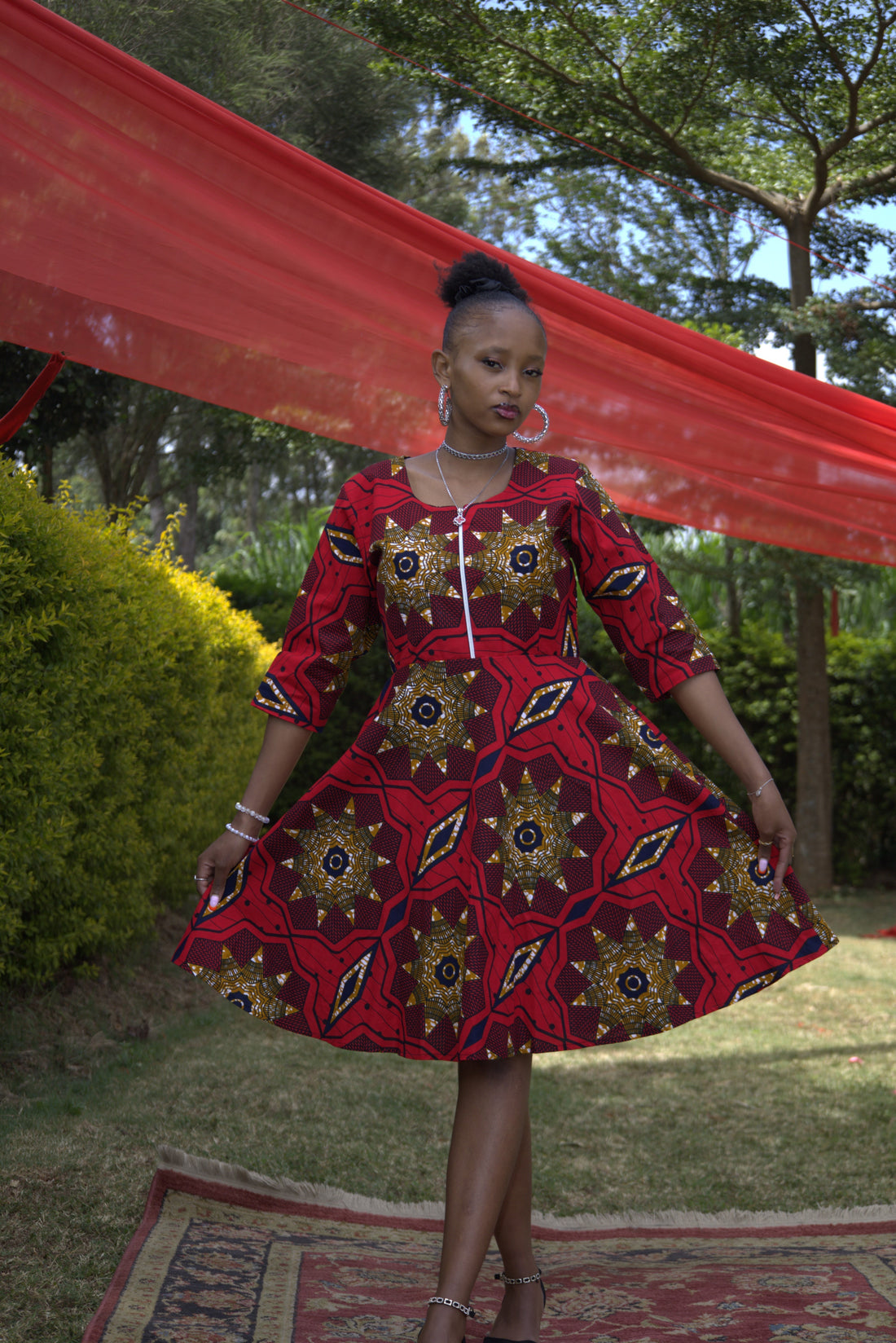 Valentine’s outfit African print dress by Niakyara in Nairobi