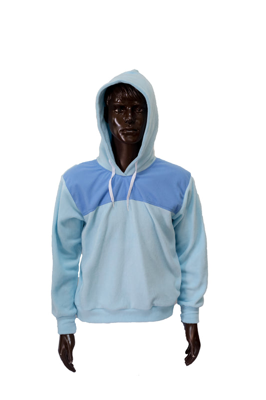 Hoodie - Fleece Pullover  Mix-Match with Light blue & sky blue