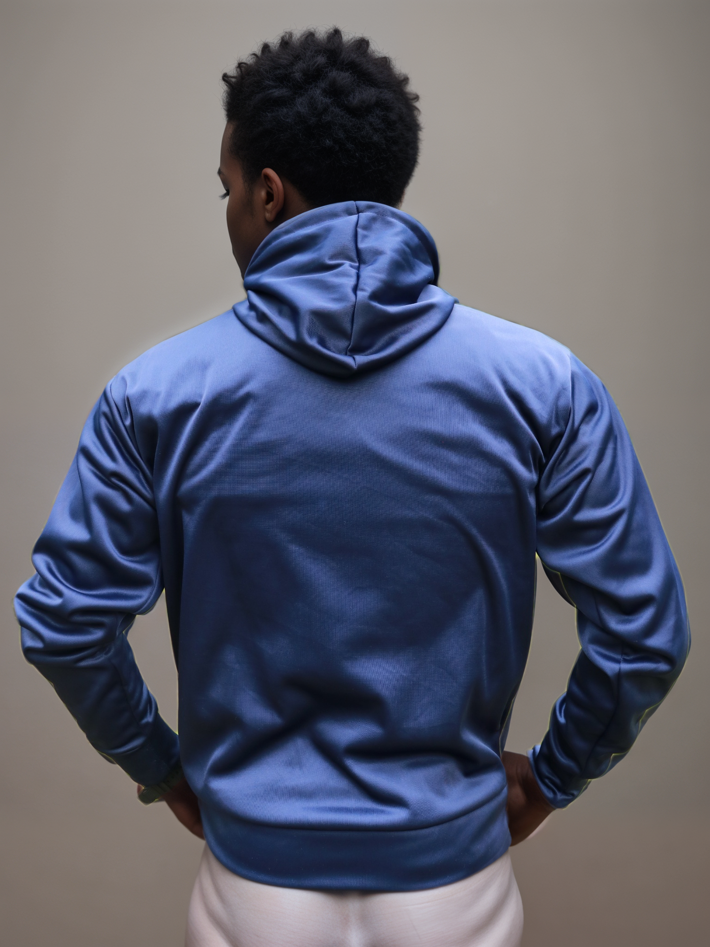 Hoodie - Navy blue - light navy blue fleece material
