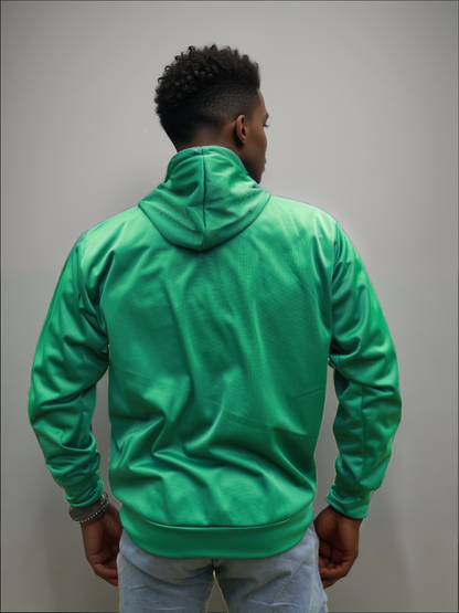 Hoodie - Dark green light fleece Pullover Hoodie