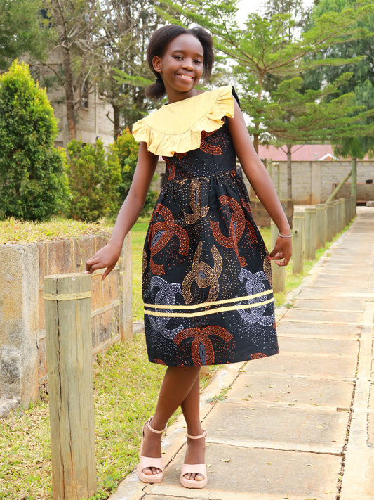 Tweens; Mix Match, African Print and embossed cream cotton