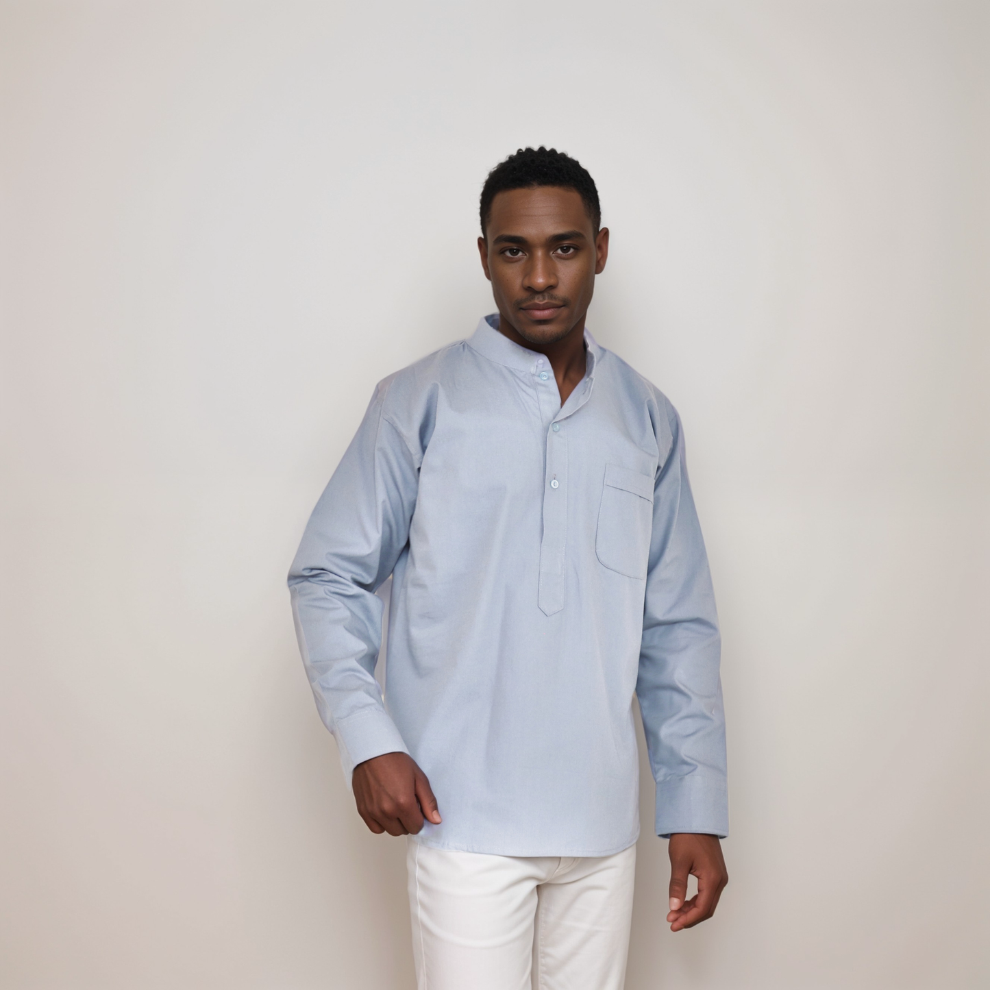 Long sleeve shirt - Plain grey